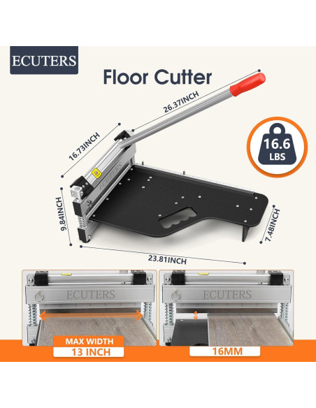 Cortadora de Suelo ECUTERS 33 cm Manual para Pisos de Vinilo