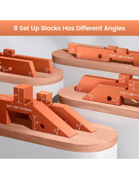 Bloques de Configuración de Mesa de Router Neitra - 8 Piezas de Aluminio