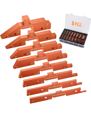 Bloques de Configuración de Mesa de Router Neitra - 8 Piezas de Aluminio