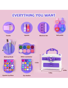 Kit de Maquillaje para Niñas GORISPI 66 Piezas Lavable 2