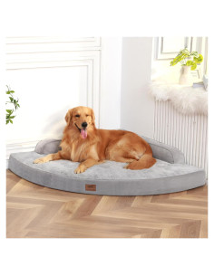 Cama Ortopédica para Perro Grande MEKIY - Espuma Memoria Gris