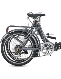 Bicicleta Plegable Viribus 20" 7 Velocidades Aluminio Gris 2