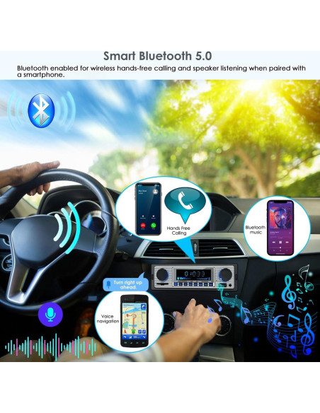 Estéreo de Carro Bluetooth iFreGo US-5513-3 con Carga Rápida