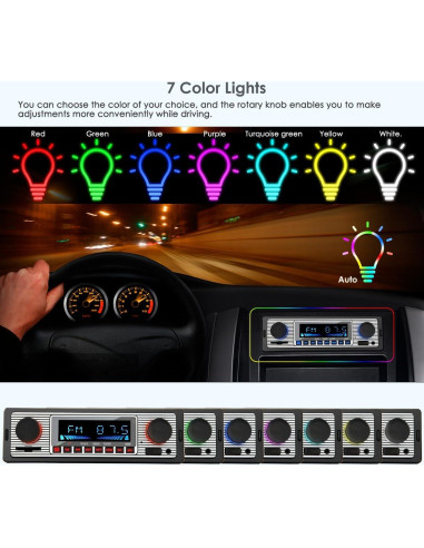 Estéreo de Carro Bluetooth iFreGo US-5513-3 con Carga Rápida