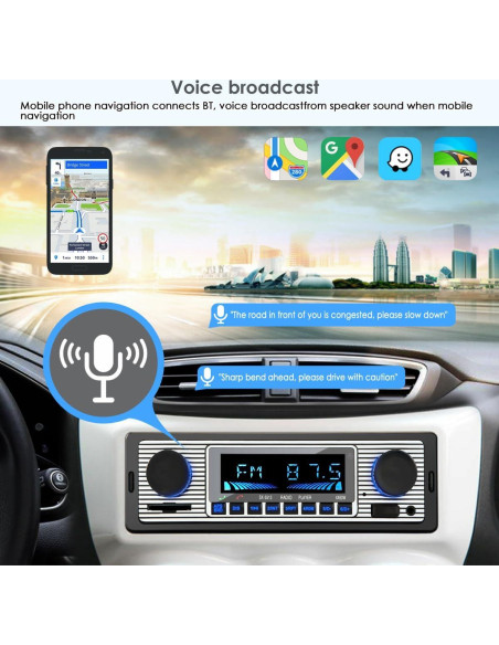 Estéreo de Carro Bluetooth iFreGo US-5513-3 con Carga Rápida