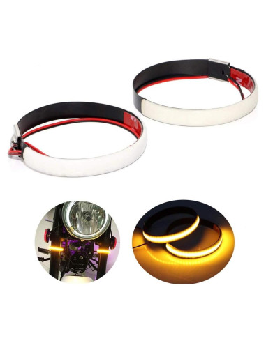 Kit de Luces LED de Señal de Giro Topku para Motocicleta 39-41mm