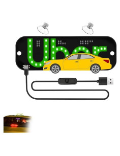 Señal LED USB FYPHJKT para Coche - Pantalla Desplazable Verde