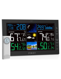 Estación Meteorológica Inalámbrica FOKEY Z2, Temperatura y Humedad