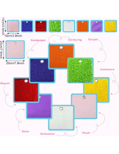 16 Baldosas Sensoriales Texturizadas Oudain - Juguetes Táctiles 2