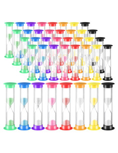 Juego de 40 Temporizadores de Arena Geelin 1 Minuto Multicolor