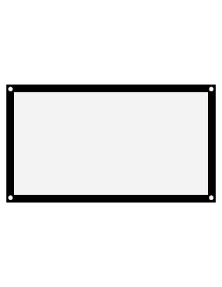 Pantalla de proyector portátil Tbest 101.6 cm blanca sin arrugas