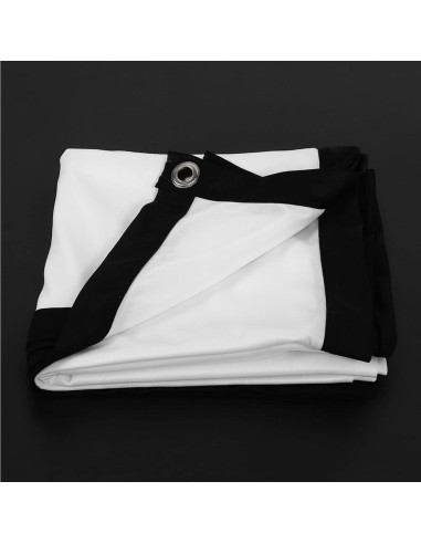 Pantalla de proyector portátil Tbest 101.6 cm blanca sin arrugas