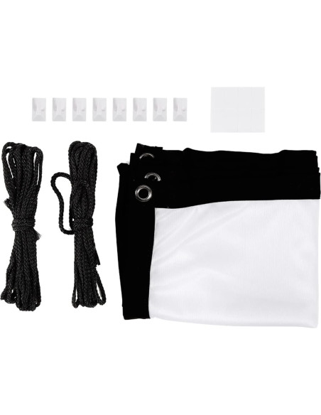 Pantalla de proyector portátil Tbest 101.6 cm blanca sin arrugas