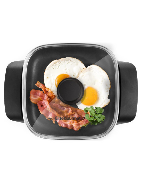 Sartén Eléctrica Antiadherente Elite Gourmet EG808 20x20cm 600W