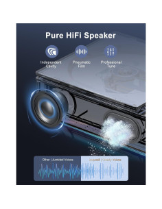 Reproductor de CD Portátil Leapwell Bluetooth USB FM Negro 2