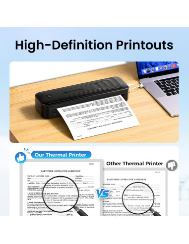 Impresora Térmica Portátil TATTMUSE A281M Bluetooth Sin Tinta