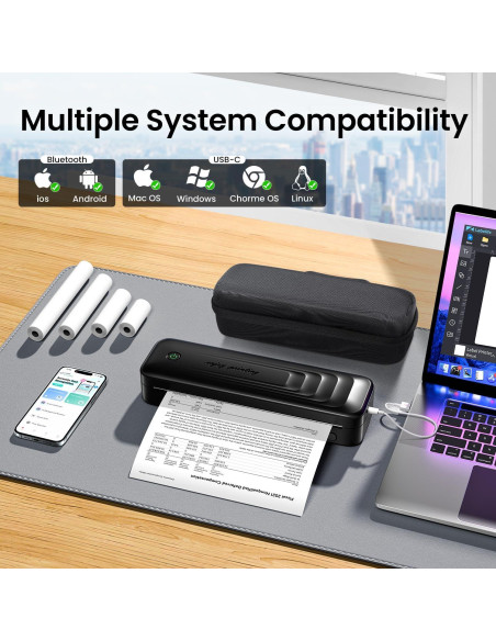 Impresora Térmica Portátil TATTMUSE A281M Bluetooth Sin Tinta