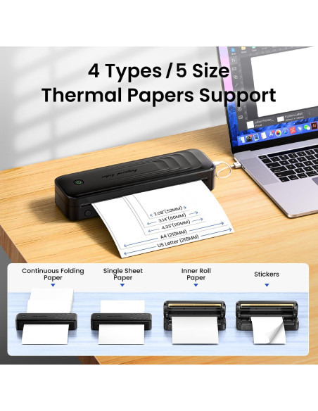 Impresora Térmica Portátil TATTMUSE A281M Bluetooth Sin Tinta