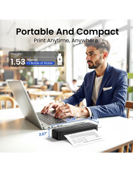 Impresora Térmica Portátil TATTMUSE A281M Bluetooth Sin Tinta