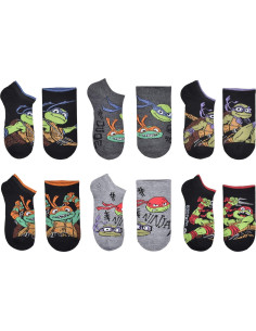 Calcetines sin mostrar Tortugas Ninja para niños - 6 pares 2