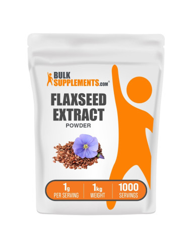 Extracto de Semilla de Lino en Polvo BulkSupplements 1kg Vegano