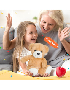 Oso de Peluche Grabador de Voz CozyWorld 30 cm Marrón 2