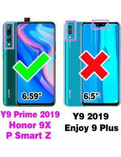 Funda de Cartera Asuwish para Huawei Y9 Prime 2019 - Rojo 2