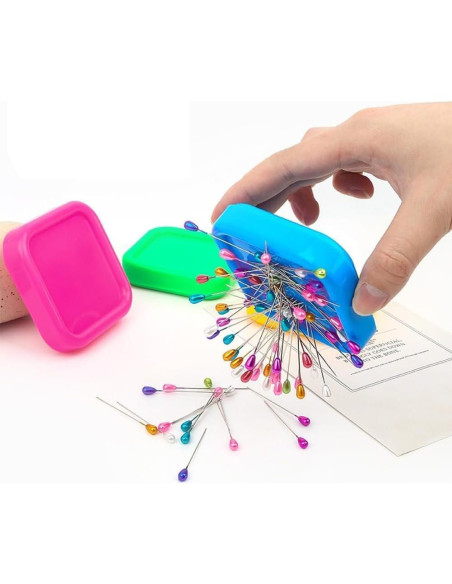 Set de 3 Almohadillas Magnéticas de Plástico para Agujas Labriciyon
