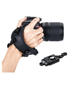 Correa de Muñeca para Cámara JJC Negra Ajustable para DSLR