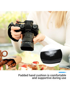 Correa de Muñeca para Cámara JJC Negra Ajustable para DSLR 2
