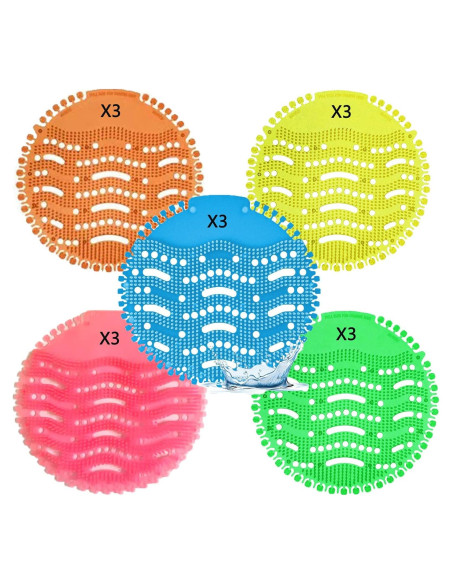 Pantallas de Urinal Antisalpicaduras VWXYZT 15 PCS Multicolor