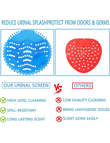 Pantallas de Urinal Antisalpicaduras VWXYZT 15 PCS Multicolor