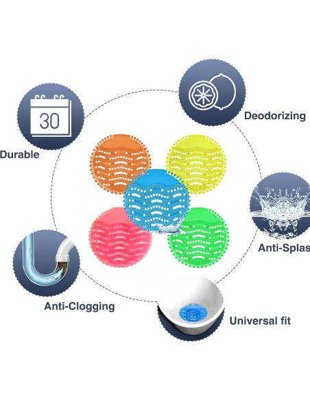 Pantallas de Urinal Antisalpicaduras VWXYZT 15 PCS Multicolor