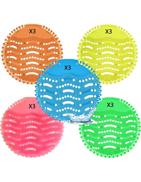 Pantallas de Urinal Antisalpicaduras VWXYZT 15 PCS Multicolor