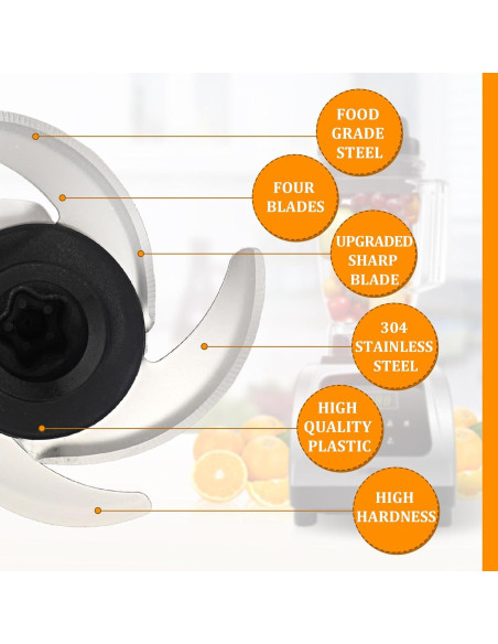 Cuchilla de 4 Hojas para Procesador Ninja 1.89L y 2.13L