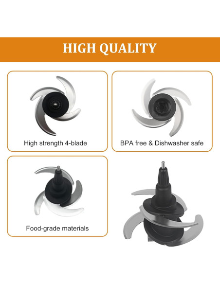 Cuchilla de 4 Hojas para Procesador Ninja 1.89L y 2.13L