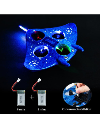 Avión RC Genérico HC-8060-1 con Giros 360 y Luz LED