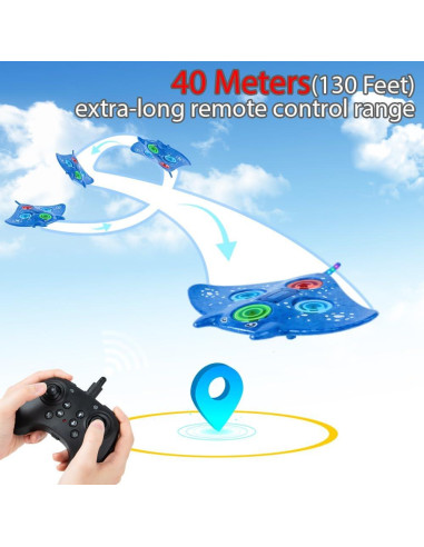 Avión RC Genérico HC-8060-1 con Giros 360 y Luz LED