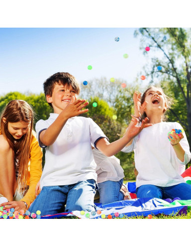 100 Pelotas Saltarinas de Goma Sumind 20 mm Colores Vivos