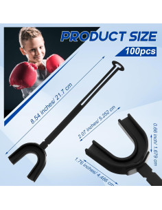 Protectores Bucales Juveniles Dunzy 100 Pcs Negro para Deportes 2