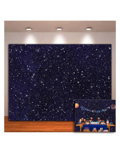 Fondo Fotográfico XLL 7x5ft Cielo Estrellado Fiesta Cumpleaños