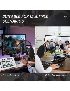 Mezclador de Audio MT-VIKI con Pantalla LCD 2.25" para Streaming 2