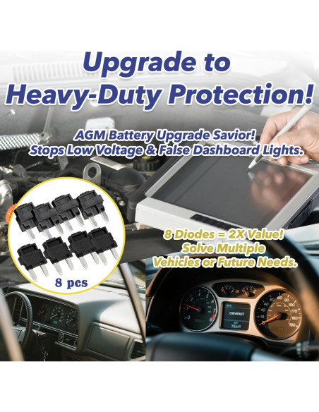 Kit de 8 Diodos Multifuncionales Mtuiewo 12135037 para Vehículos