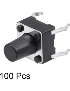 Interruptor Táctil Momentáneo uxcell 6x6x8mm 100PCS 2