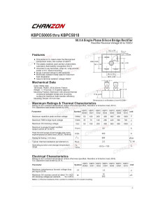Diodo Rectificador de Puente Chanzon KBPC5010 50A 1000V - 2 Piezas 2