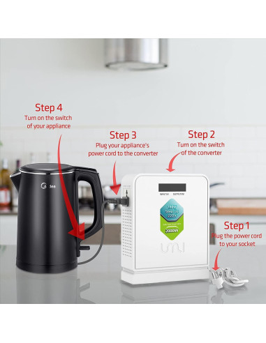 Convertidor de Voltaje UMI 2000W 110V a 220V - Transformador