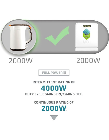 Convertidor de Voltaje UMI 2000W 110V a 220V - Transformador