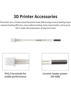 Repuesto Termistor 100K FYSETC K1 Max - 2 Piezas 6x10mm 2