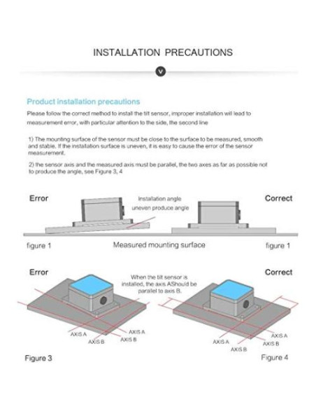 Inclinómetro WitMotion SINVT-232 0-5V Doble Eje IP67