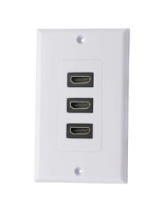 Placa de Pared HDMI 3 Puertos zdyCGTime - Soporta 4K 60Hz